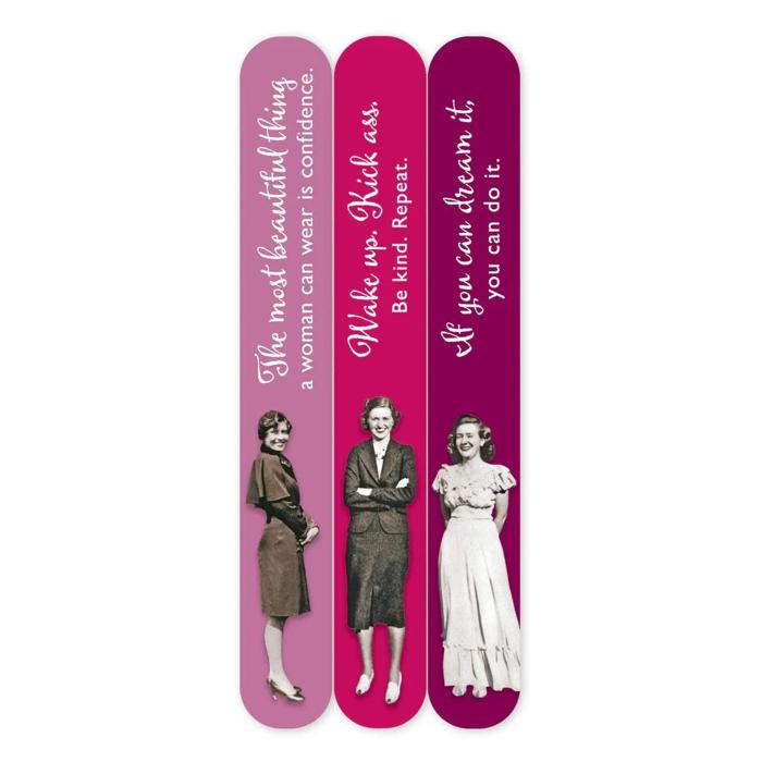 Confidence Emery Boards Set of 3 Inspirational Vintage Nail Files SME25