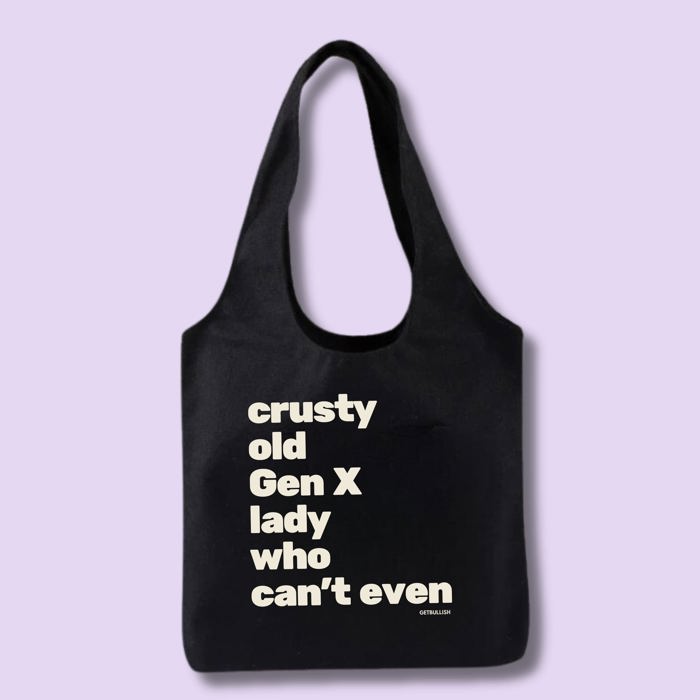 Funny Slouchy Canvas Tote Bags with Humorous Slogans