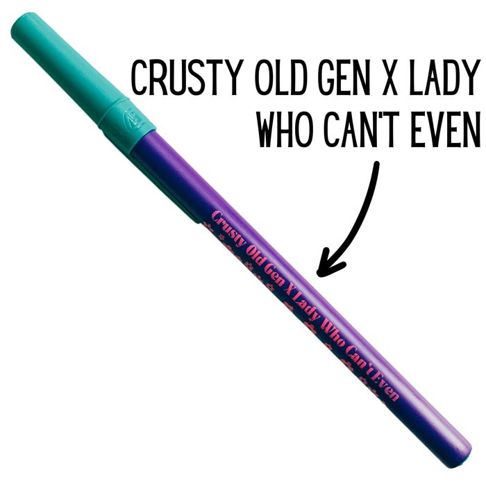 Gen Z Aesthetic Blue Ink Pens | Pens with Funny Sayings
