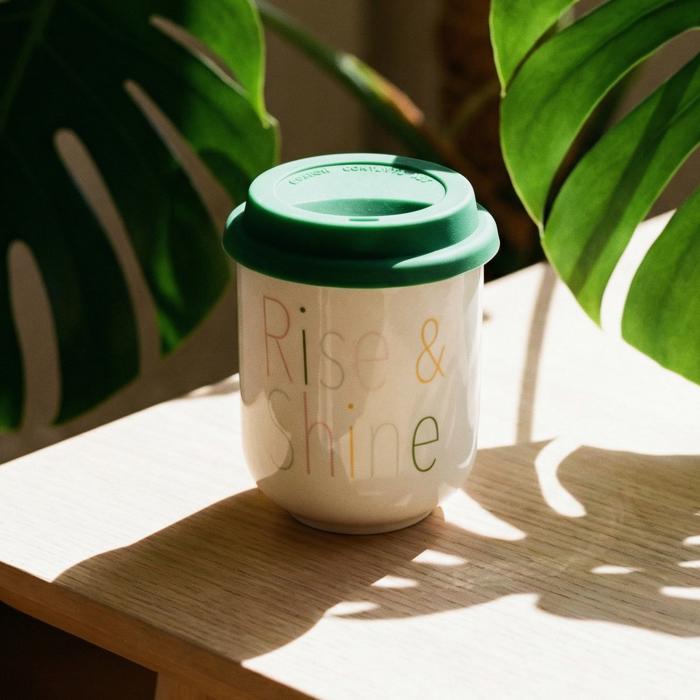 Pretty Eco- and Plant-Themed To-Go Mugs with Silicone Lids | Eco-friendly Gifts - 5 Options!
