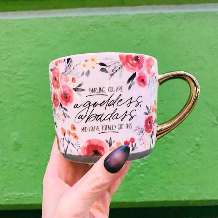 Funny Bible Quote Mug "She Is Clothed In Leggings & Eats Without Fear Of The Future" Stocking Stuffer Gift Funny Mug | Stoneware Coffee Tea Mug | 15oz.