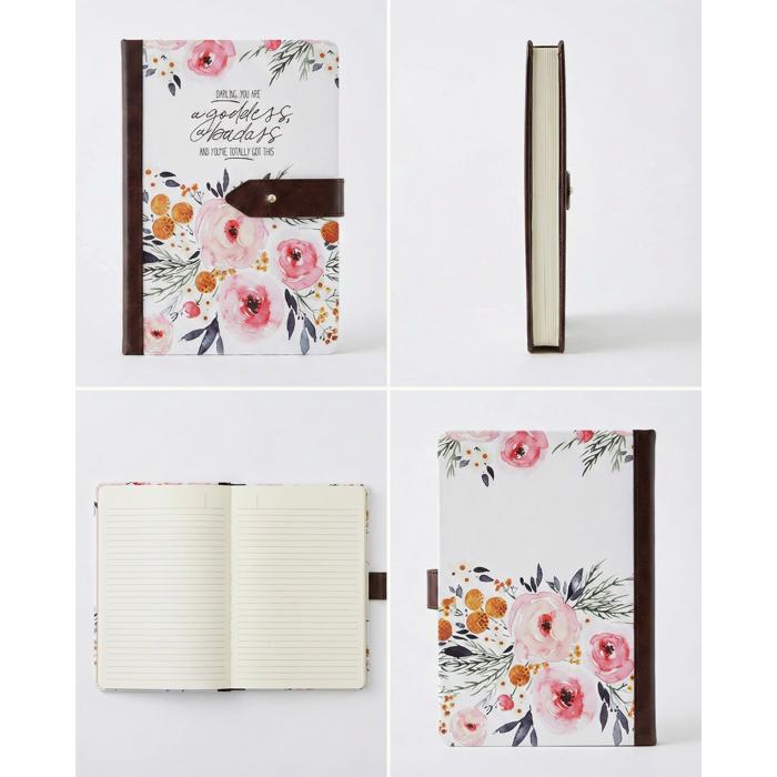 Darling You Are a Goddess Strap Journal | Inspirational Motivational Notebook
