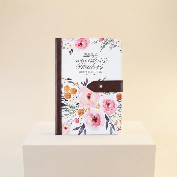 Darling You Are a Goddess Strap Journal | Inspirational Motivational Notebook