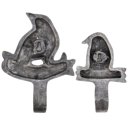  Decorative Bird Hook Set of 2 | Antique Metal Finish