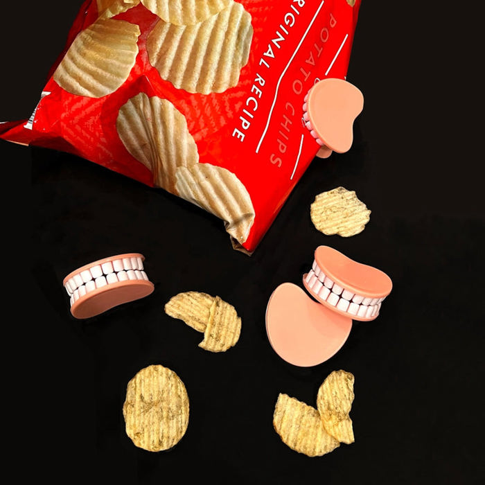 Denture Chip Clips | Set of 4 Teeth-Shaped Bag Clips