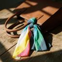  Disability Pride Small Scarf | Disability Flag Color Rainbow Stripe Bandana | 30" x 18"