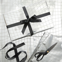  Disco Ball Silver Wrapping Paper Sheets 3-Pack | Grid Cut Gift Wrap | Eco-Friendly Kraft Paper
