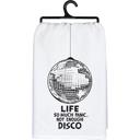  Life So Much Panic…Not Enough Disco Kitchen Towel | Funny Disco Ball Cotton Tea Towel