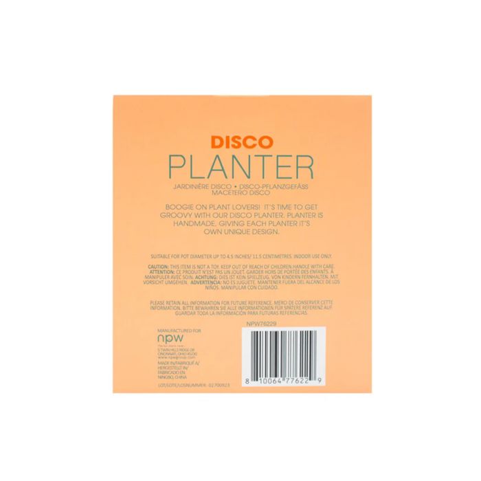 Disco Tabletop Planter | Handmade Mirror Ball Plant Pot for Indoor Plants