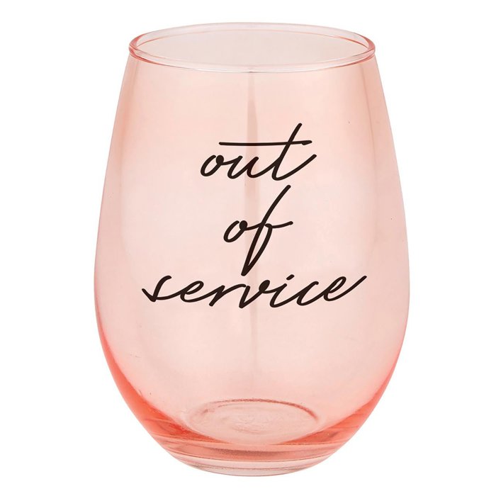 Do Not Disturb Eye Mask + Out of Service Stemless Wine Glass Gift Set