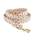  Dog Leash in Blush Pink Polka Dot | 72" L | Faux Saffiano Leather 