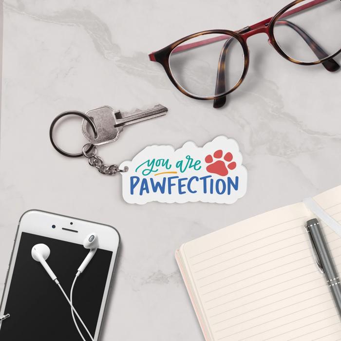 Dog and Cat Themed Acrylic Keychains | 5 Style Options | Rescue Is My Favorite Breed, I Woof You & Puppy Lover