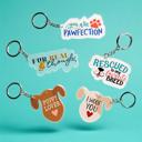  Dog and Cat Themed Acrylic Keychains | 5 Style Options | Rescue Is My Favorite Breed, I Woof You & Puppy Lover
