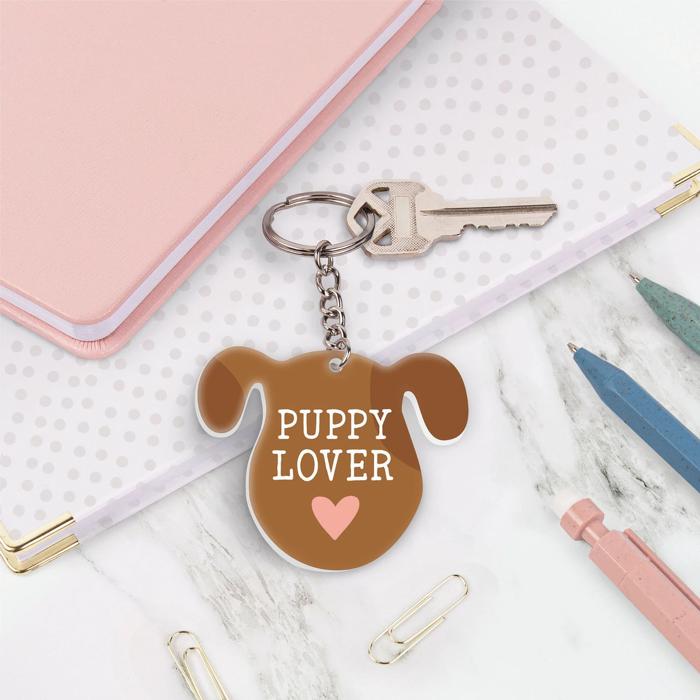 Dog and Cat Themed Acrylic Keychains | 5 Style Options | Rescue Is My Favorite Breed, I Woof You & Puppy Lover