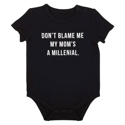 Don't Blame Me Baby Snapshirt  | Unisex Baby Cotton Short Sleeve Body Suit | Size 6-12 months