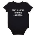  Don't Blame Me Baby Snapshirt  | Unisex Baby Cotton Short Sleeve Body Suit | Size 6-12 months