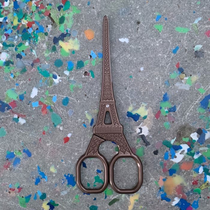 Eiffel Tower Mini Scissors in Antique Bronze