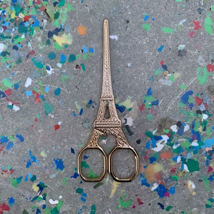 Eiffel Tower Mini Scissors in Antique Bronze | Giftable Stocking Stuffer Embroidery Utility Scissors Desk Accessory