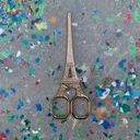  Eiffel Tower Mini Scissors in Antique Bronze | Giftable Stocking Stuffer Embroidery Utility Scissors Desk Accessory