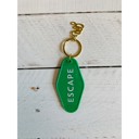  Escape Vintage Motel Style Keychain with Gold Hardware