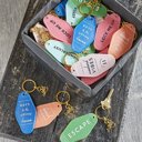  Escape Vintage Motel Style Keychain with Gold Hardware