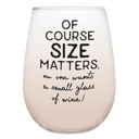  Of Course Size Matters Stemless Wine Glass in Peachy Tan Ombre | 20oz