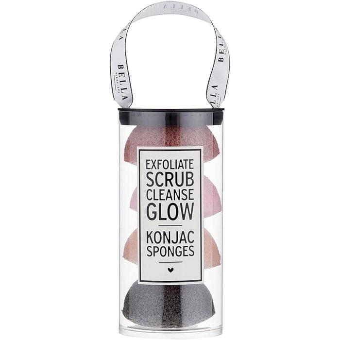 Facial Konjac Sponges in Blush Ash Tube Pack | Giftable Skincare Beauty Kit Set