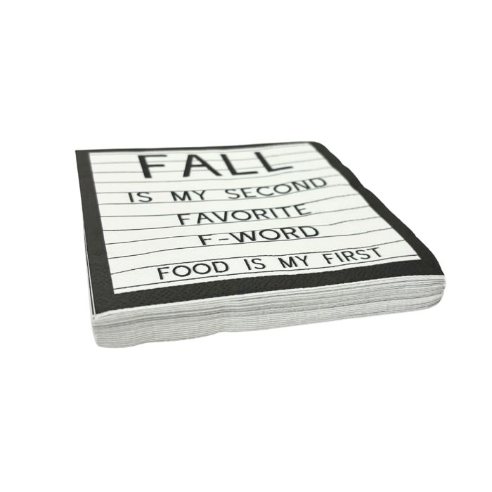 Fall Is My Second Favorite F-Word, Food Is My First Beverage Party Napkins | 5" Square