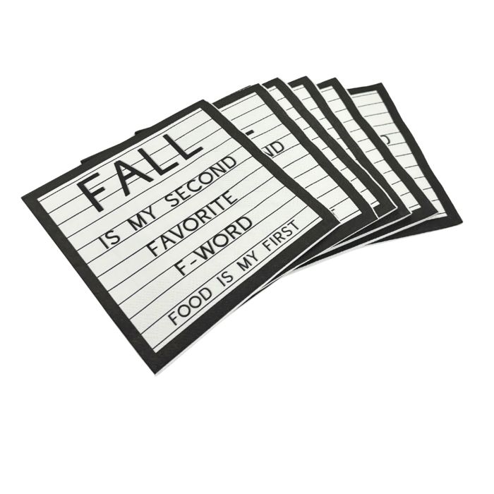 Fall Is My Second Favorite F-Word, Food Is My First Beverage Party Napkins | 5" Square