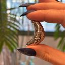  French Croissant Brooch in Gold & Silver 1.4" Metal Pin for Food Lovers