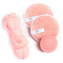  Freshy Face Set in Pink | Bow Headband, Konjac Sponge & Cleansing Pads Face Cleansing Kit Set
