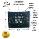  Motherhood is Metal Canvas Zipper Pouch 9.5" x 7" | Cosmetics Bag or Pencil Case