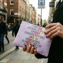  Out of Patience with Disappointing Men Feminist Canvas Zipper Pouch 9.5" x 7" | Cosmetics Bag or Pencil Case