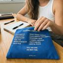  Secret Agent Packing Checklist Canvas Zipper Pouch 9.5" x 7" | Cosmetics Bag or Pencil Case