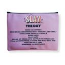  Slay the Day Canvas Zipper Pouch 9.5" x 7" | Cosmetics Bag or Pencil Case