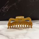  Giant Caramel Megabow Hair Claw for Long, Thick Hair | Panther Icon in Gold Foil