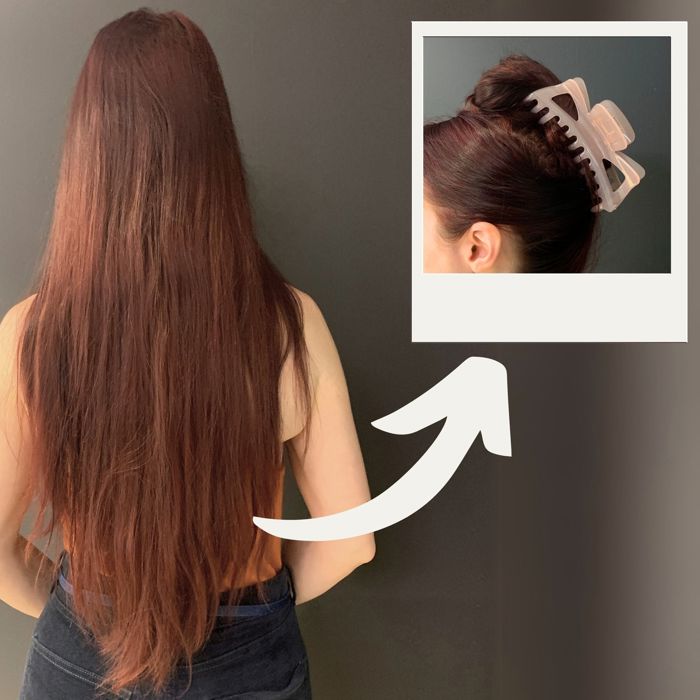 Giant Caramel Megabow Hair Claw for Long, Thick Hair | Panther Icon in Gold Foil