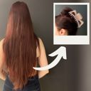  Giant Caramel Megabow Hair Claw for Long, Thick Hair | Panther Icon in Gold Foil