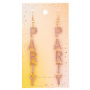  Glittery Party Letter Hook Earrings | Dangle Acrylic Fashion Jewelry