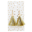Gold Dot Tassel Party Earrings Cute and Cozy Accessories | Christmas Holiday Gift Ideas - Stocking Stuffers Under $15