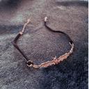 Gothic Bat Choker | Silver Bat Pendant on Black Cord | Silver Hardware