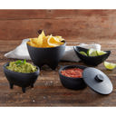  Set of 2 Gothic Cast Iron Oval Bowl | Black Versatile Serving Bowl | 6.5" x 3" x 2.75"