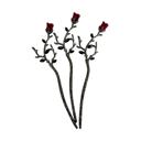  Gothic Rose Hair Stick | Dark Metal Bun Pin with Red Rose & Black Gems