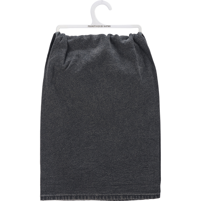 Grab Me A Beer Kitchen Towel in Black Funny Gift for Men Cotton Hand Tea Dish Cloth | 28" x 28"