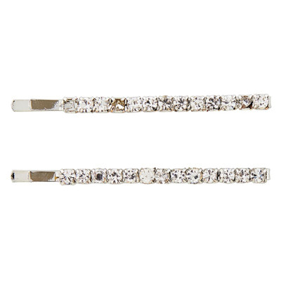 Hair Pins in Clear Rhinestones | Bobby Pins Hair Accessory | 2.75"