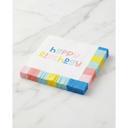  Happy Birthday Fringed Party Napkins | Cocktail Size Paper Napkins | 5”