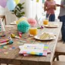  Happy Birthday Fringed Party Napkins | Cocktail Size Paper Napkins | 5”