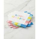  Happy Birthday Fringed Party Napkins | Cocktail Size Paper Napkins | 5”