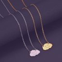  Happy Cloud Minimalist Necklace in Silver or Gold