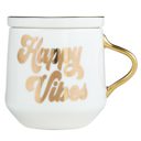  Happy Vibes Mug & Coaster Lid in Groovy Tie-Dye